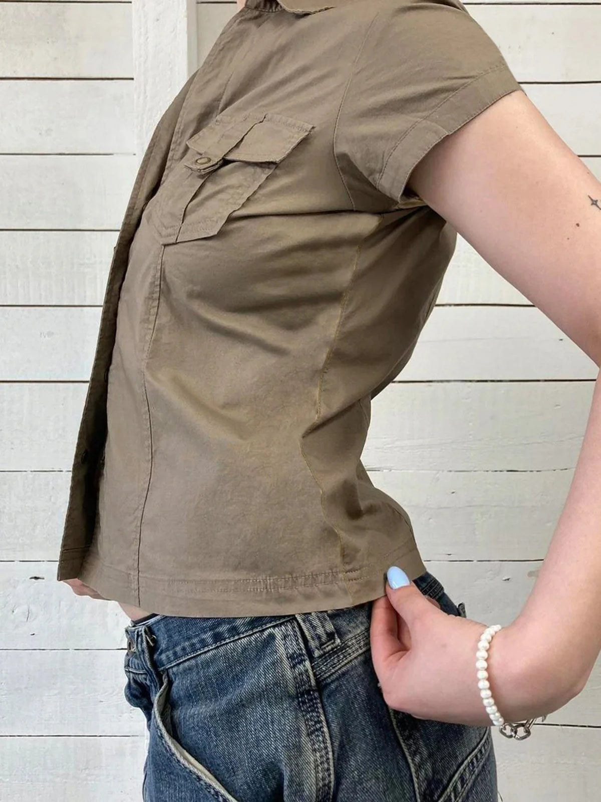 Cargo Short Sleeve Button Up shirt — dettaglio della stampa