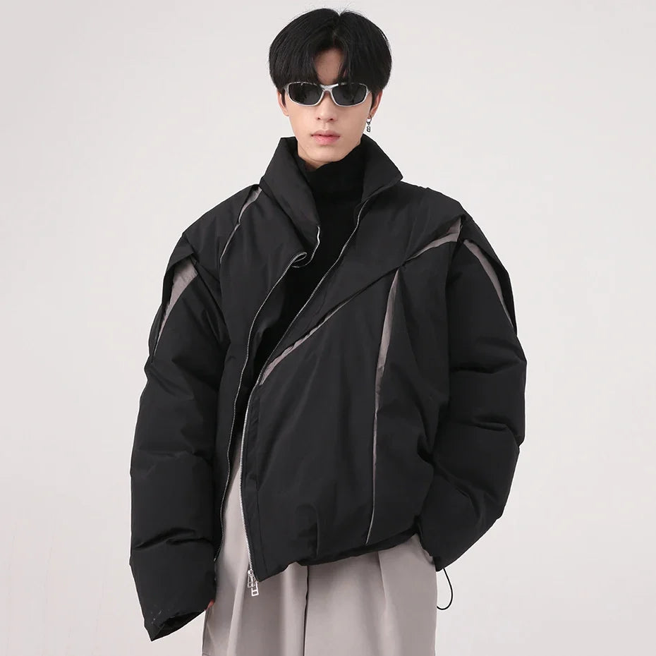 "Carved Apart" Padded Coat — dettaglio