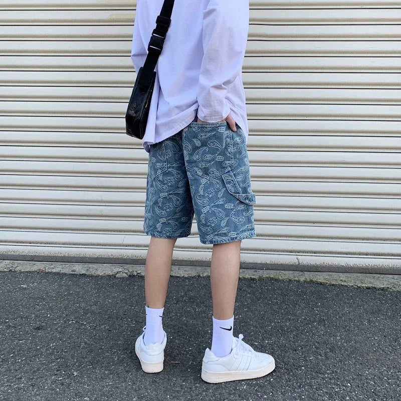 Light Washed faded Denim Shorts Jorts — in alternativa