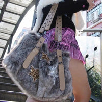 Cashmere Faux Fur Handbag — vista frontale