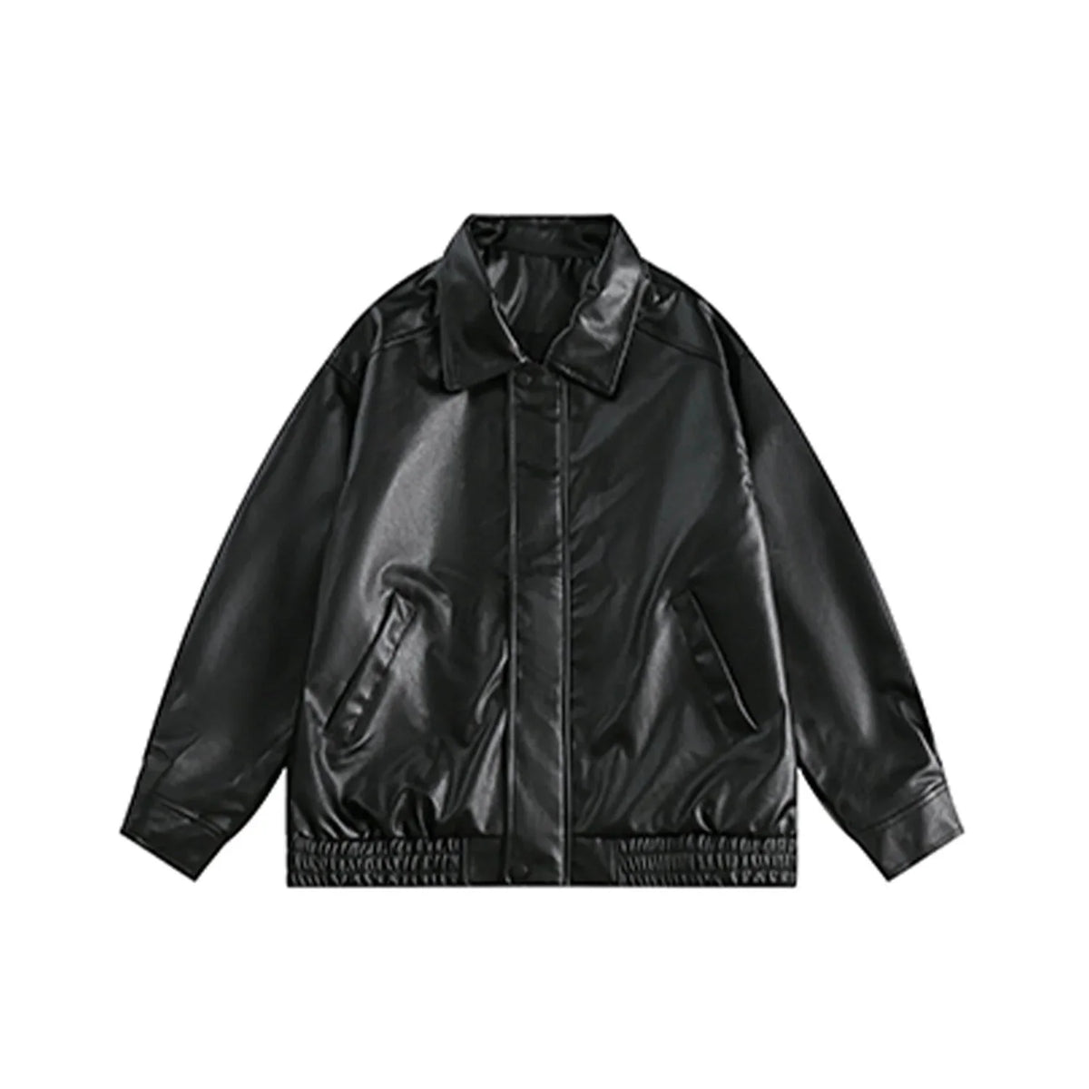 Casual Leather Jacket — vista frontale