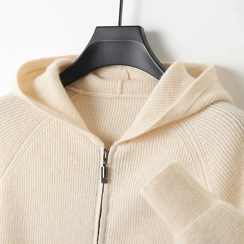 Casual Long Sleeve Hooded Cardigan — dettaglio