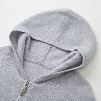 Casual Long Sleeve Hooded Cardigan — vista completa