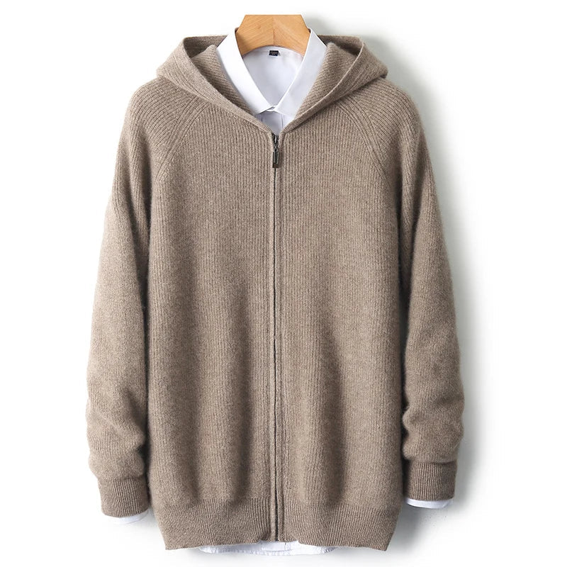 Casual Long Sleeve Hooded Cardigan — vista laterale