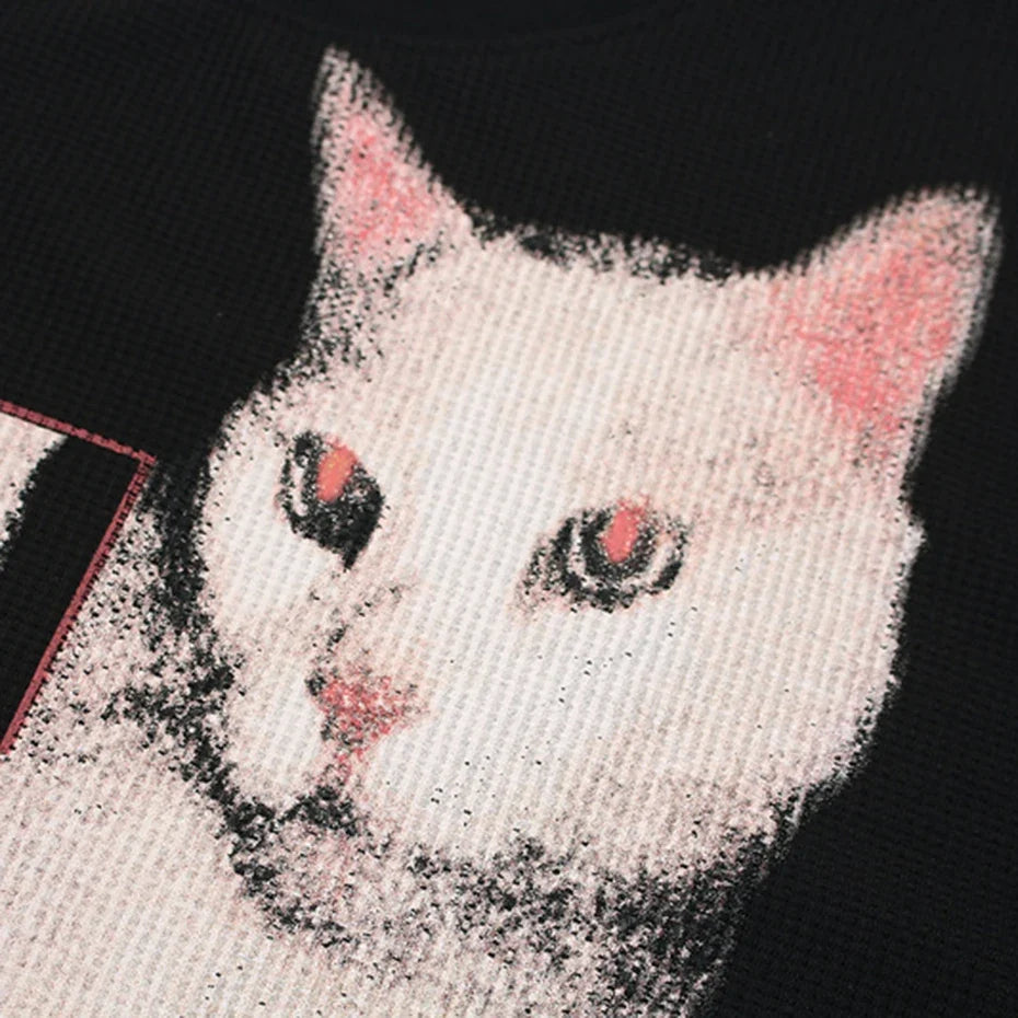 Cat Eyes Graphic Long Sleeve Top — vista posteriore