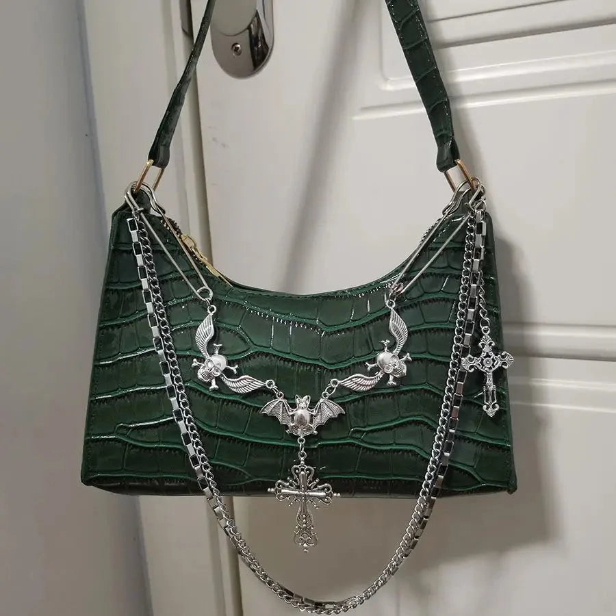 Chained Punk Handbag — vista laterale