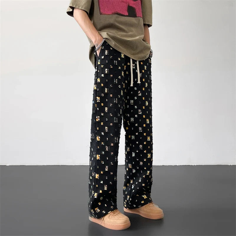 Checker Plaid Sweatpants Jogger Trousers — in alternativa