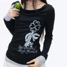 Y2K Chic Coquette Polka Patchwork Long Sleeve Top