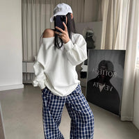 Chic Off Shoulder Long Sleeve Top — vista posteriore