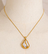 Chic Simulated Pearl Pendant Necklace — dettaglio della stampa