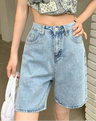 Y2K Chic Straight Leg High Waist Denim Shorts Jorts