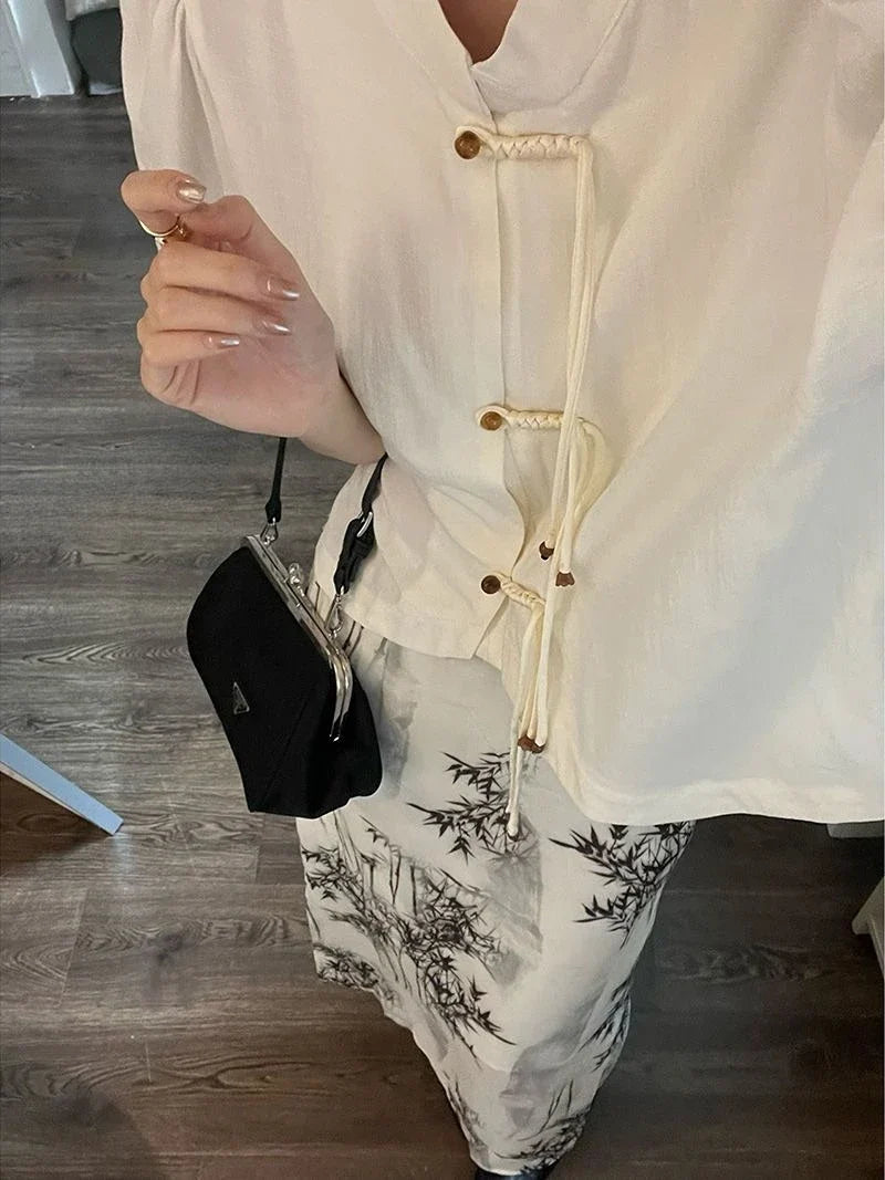 Chinese Style Maxi Skirt — vista posteriore