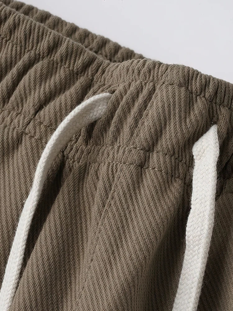 Chino Ankle Length Sweatpant Joggers Trousers — dettaglio del tessuto