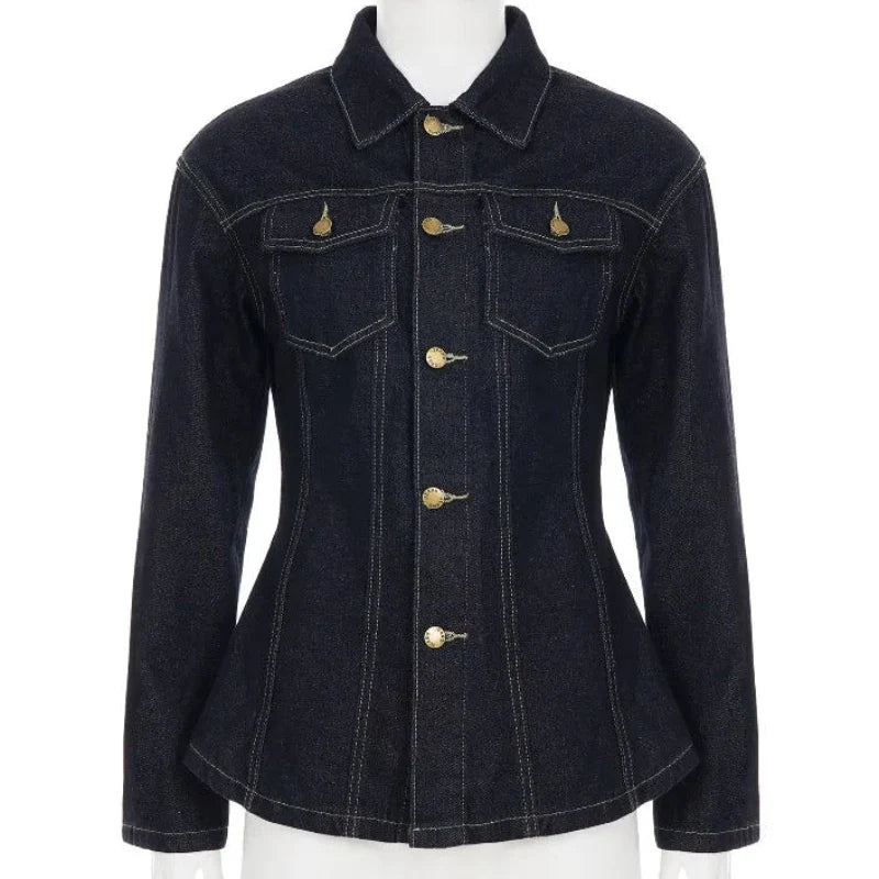 Cinch Bell Vintage Denim Jacket — vista laterale