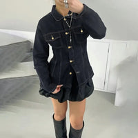 Cinch Bell Vintage Denim Jacket — vista frontale