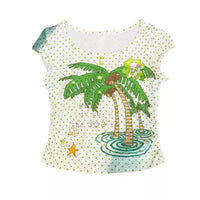Coconut Polka Dot Graphic T Shirt — vista laterale
