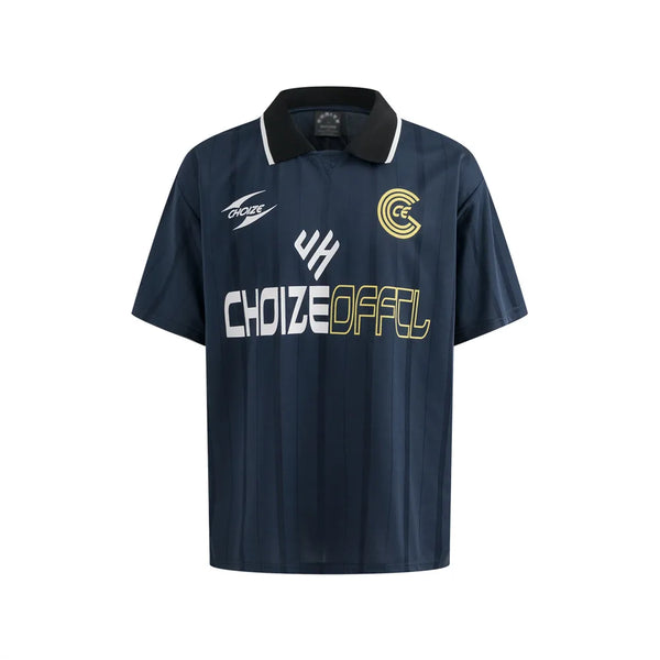 Collared Retro Soccer Jersey — vista frontale