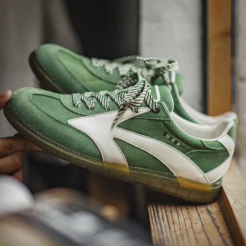 Color Block German Trainers — vista posteriore