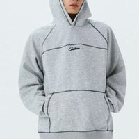 Contrast Stitch Embroidered Hoodie — dettaglio