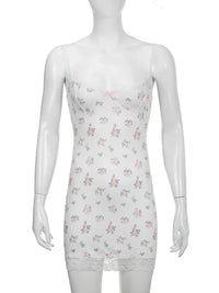 Coquette Aesthetic Lace Floral Dress — vista laterale