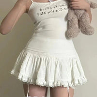 Coquette Mini Skirt Lace Mesh Mini Skirt — vista posteriore
