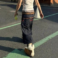 Cowboy Denim Shorts Jorts — dettaglio della stampa