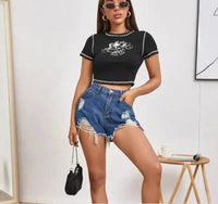 Cream Angel Baby Crop Top — dettaglio della stampa