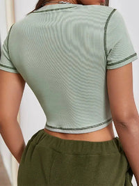Cream Angel Baby Crop Top — vista frontale