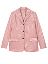 Y2K Crocodile Print Faux Leather Blazer Jacket