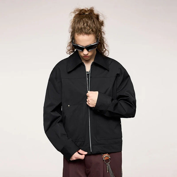 Y2K Cropped Cargo Jacket
