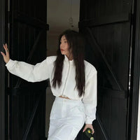 Cropped Track Jacket Coat Windbreaker — dettaglio della stampa