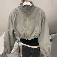 Cropped Track Jacket Coat Windbreaker — vista posteriore