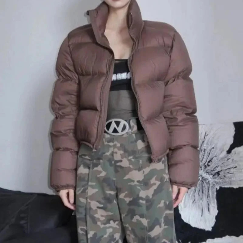 Cropped Womens Padded Puffer Jacket — in alternativa