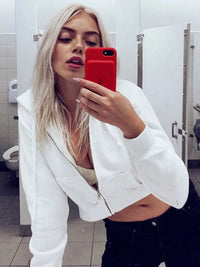 Cropped Zip up Hoodie — dettaglio della stampa