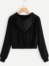 Cropped Zip up Hoodie — vista frontale