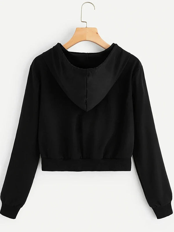 Cropped Zip up Hoodie — vista frontale