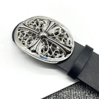 Cross Buckle Leather Belt — dettaglio della stampa