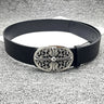 Y2K Cross Buckle Leather Belt