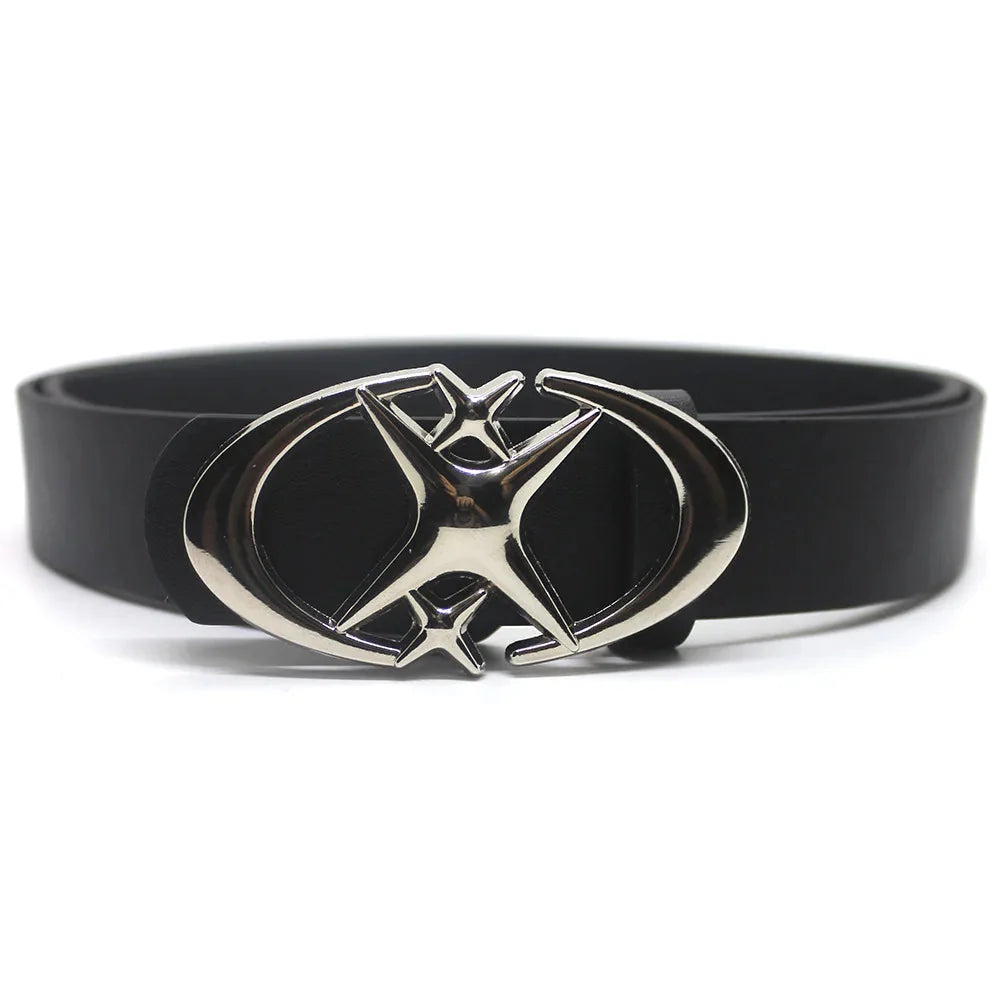 Cross Star Buckle Leather Belt — in alternativa
