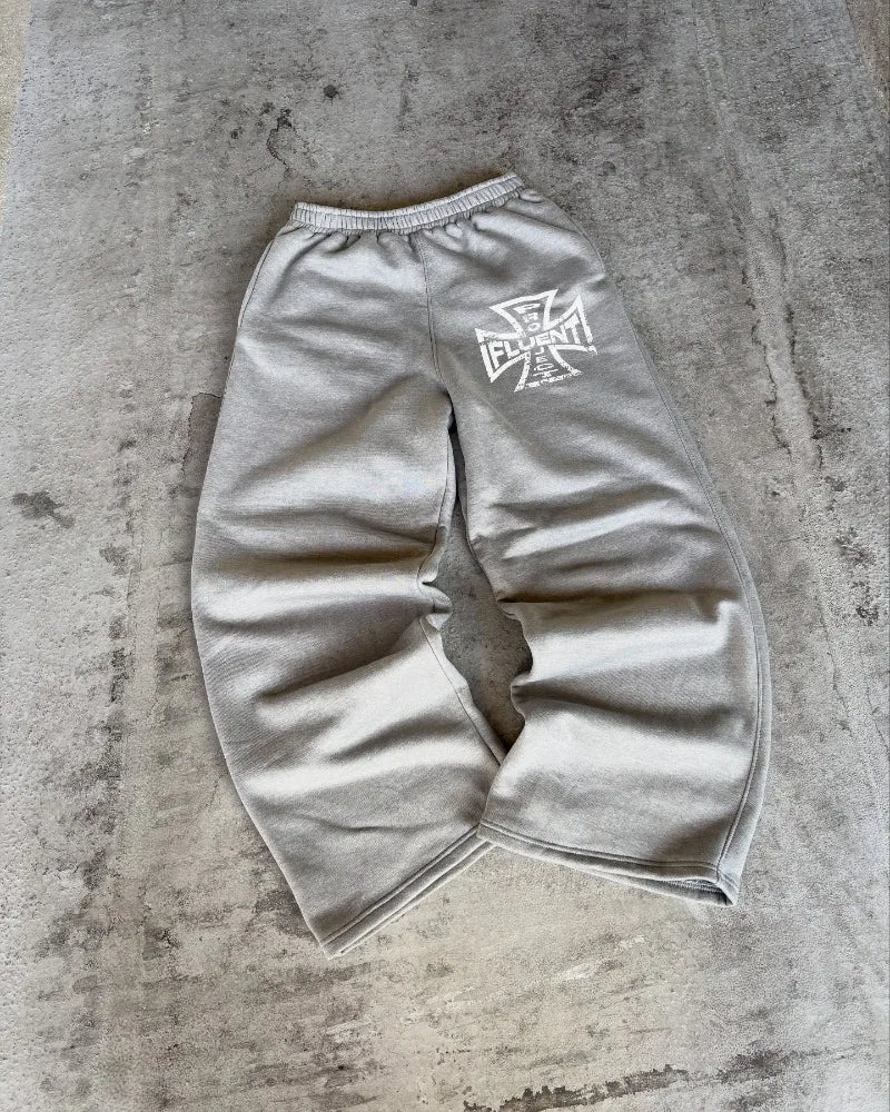 Cross Straight Leg Sweatpant Joggers Trousers — vista posteriore