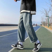 Cuffed Mid Rise Denim Jeans — vista frontale