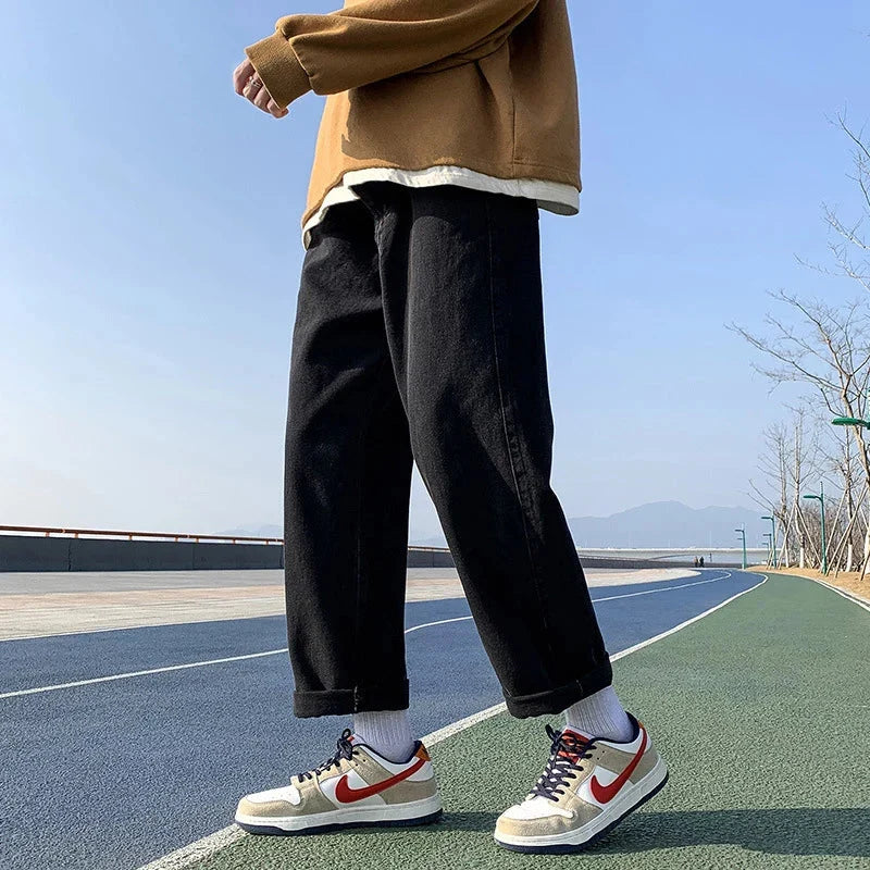 Cuffed Mid Rise Denim Jeans — vista posteriore