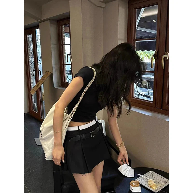 Cute Pleated Mini Skirt — dettaglio del tessuto