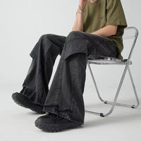 Cyber Baggy Vintage Boot Cut Jeans — dettaglio del tessuto