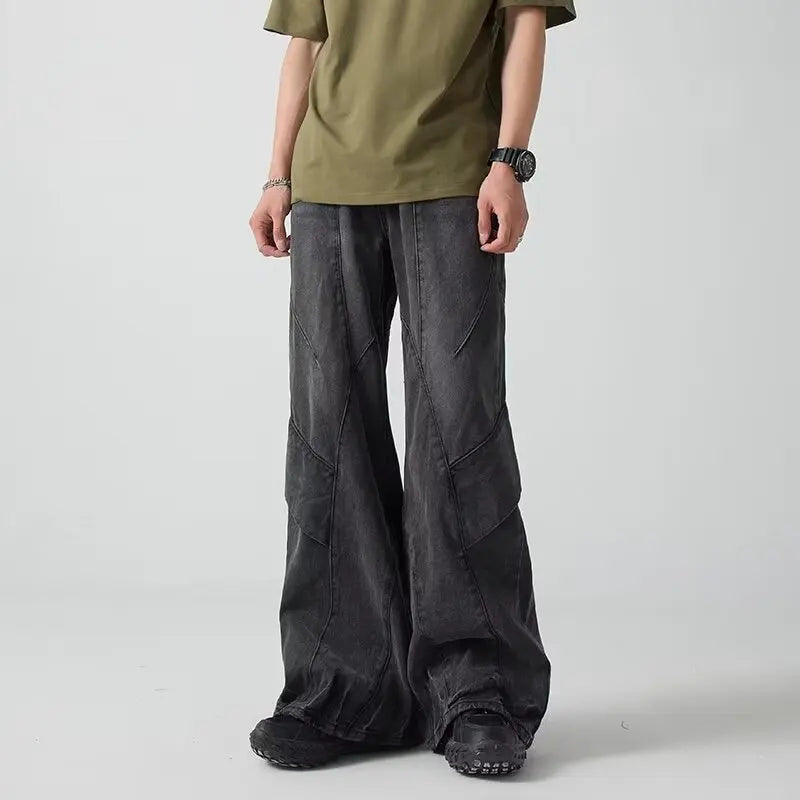 Cyber Baggy Vintage Boot Cut Jeans — vista frontale