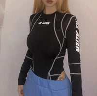 Cyber Bodysuit Long Sleeve Top — vista posteriore
