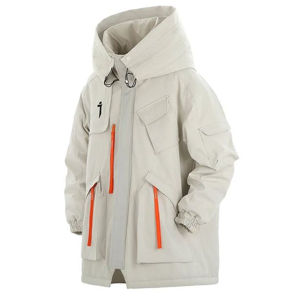 Cyber Tactical Parka Coat Jacket — vista frontale