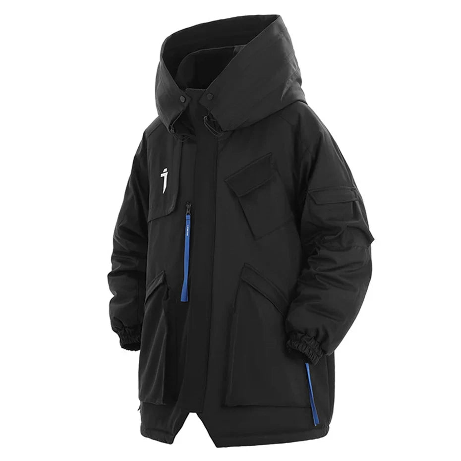 Cyber Tactical Parka Coat Jacket — vista posteriore