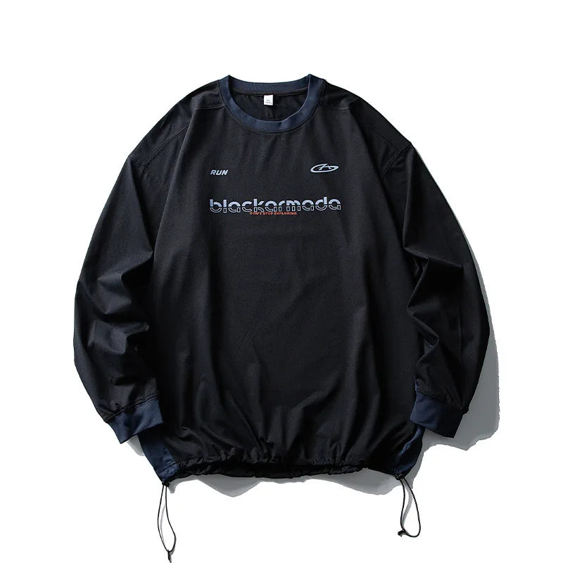 Cyber Track Techwear Fitness Long Sleeve Top — dettaglio della stampa