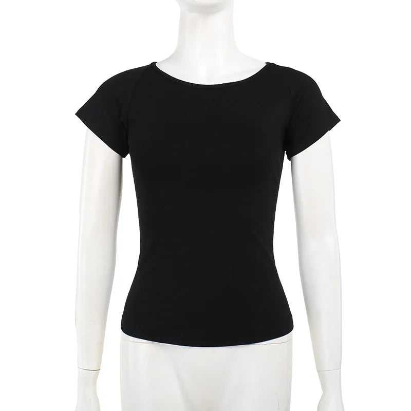 Dark Angel Graphic Mesh Baby Tee — vista laterale